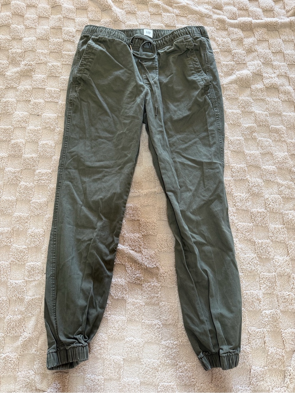 GAP Essential Jogger Women’s Olive Green Pull-On Pants Size Small